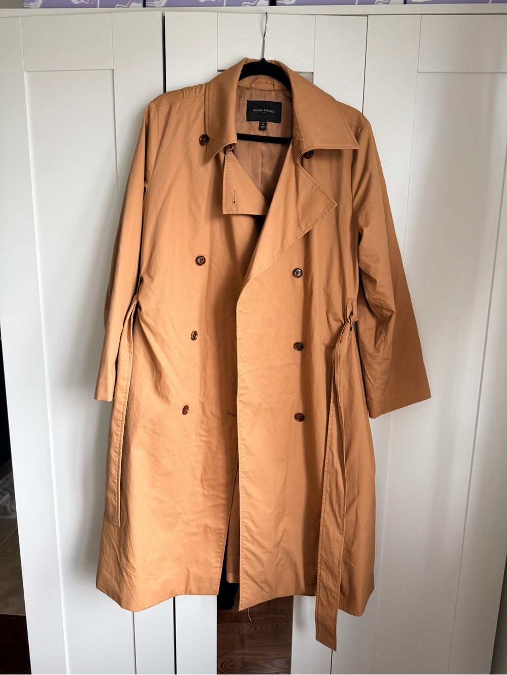 Banana Republic Camel Double-Breasted Trench Coat